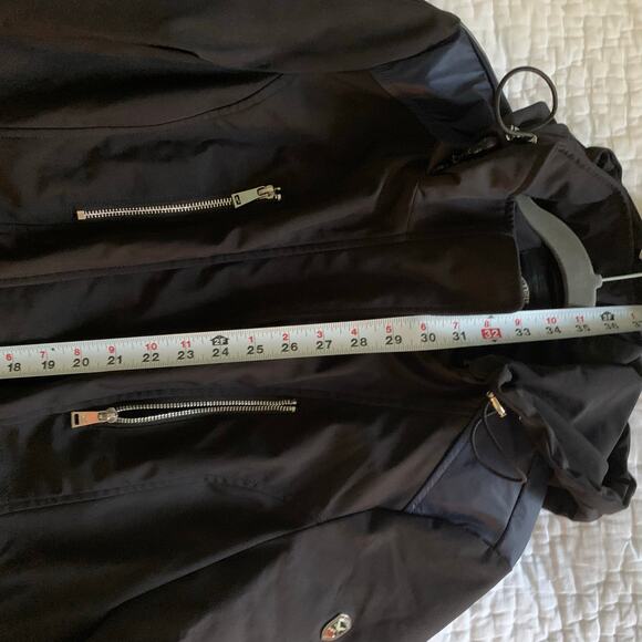 1 Madison Expedition Heritage Collection Womens Jacket Size L Black w/ Navy Trim - Picture 3 of 15